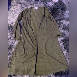 Girls lularoe olive cardigan